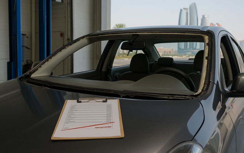 Possible Interior Cleaning or Detailing of Windshield Repair